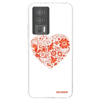 Picasee silikonový průhledný obal pro Xiaomi Poco F5 Pro 5G - Velké srdce