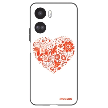 Picasee silikonový černý obal pro Honor 90 Lite 5G - Velké srdce
