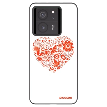 Picasee silikonový černý obal pro Xiaomi 13T - Velké srdce