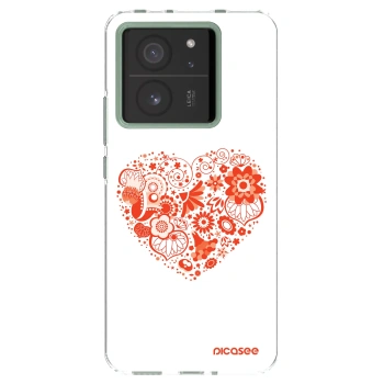 Picasee silikonový průhledný obal pro Xiaomi 13T - Velké srdce