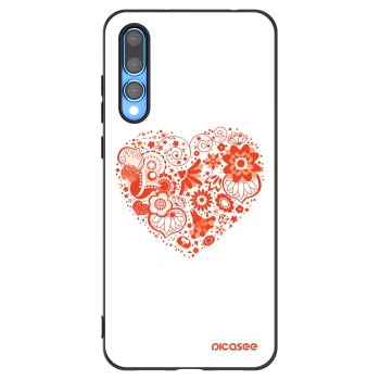 Picasee silikonový černý obal pro Huawei P20 Pro - Velké srdce