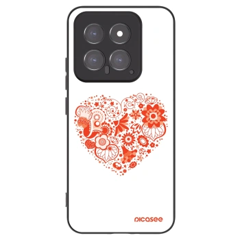 Picasee silikonový černý obal pro Xiaomi 14 - Velké srdce