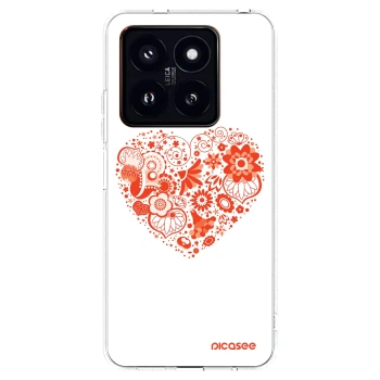 Picasee silikonový průhledný obal pro Xiaomi 14 Pro - Velké srdce