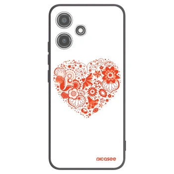 Picasee silikonový černý obal pro Xiaomi Redmi 12 5G - Velké srdce