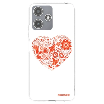 Picasee silikonový průhledný obal pro Xiaomi Redmi 12 5G - Velké srdce
