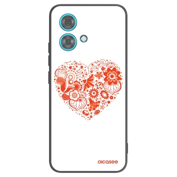 Picasee silikonový černý obal pro Motorola Edge 40 Neo - Velké srdce