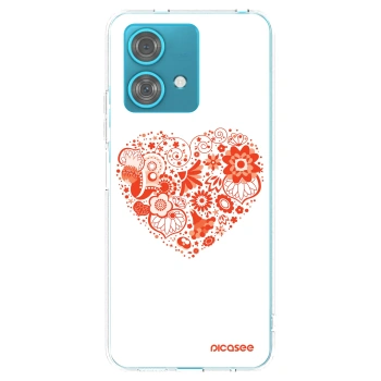 Picasee silikonový průhledný obal pro Motorola Edge 40 Neo - Velké srdce