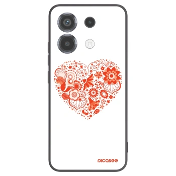 Picasee silikonový černý obal pro Xiaomi Poco X6 - Velké srdce