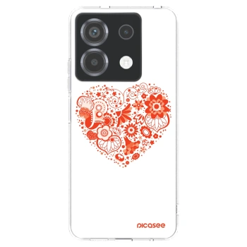 Picasee silikonový průhledný obal pro Xiaomi Poco X6 - Velké srdce
