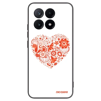 Picasee silikonový černý obal pro Xiaomi Poco X6 Pro - Velké srdce
