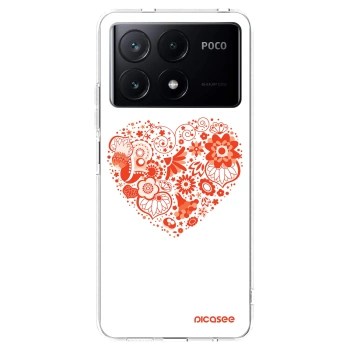 Picasee silikonový průhledný obal pro Xiaomi Poco X6 Pro - Velké srdce