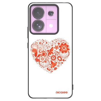 Picasee silikonový černý obal pro Xiaomi Redmi Note 13 Pro 5G - Velké srdce