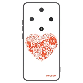 Picasee silikonový černý obal pro Honor Magic6 Lite 5G - Velké srdce