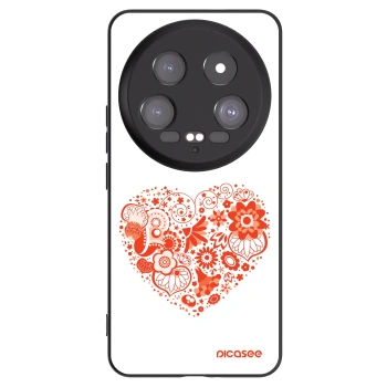 Picasee silikonový černý obal pro Xiaomi 14 Ultra - Velké srdce