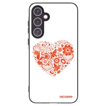 Picasee silikonový černý obal pro Samsung Galaxy A35 5G A356B - Velké srdce