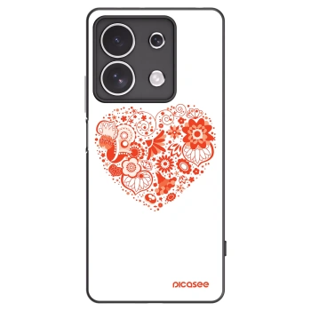 Picasee silikonový černý obal pro Xiaomi Redmi Note 13 4G - Velké srdce