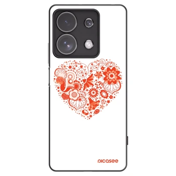 Picasee silikonový černý obal pro Xiaomi Redmi Note 13 Pro 4G - Velké srdce