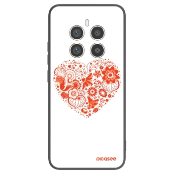 Picasee silikonový černý obal pro Realme 12 Pro 5G - Velké srdce
