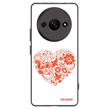 Picasee silikonový černý obal pro Xiaomi Redmi A3 - Velké srdce