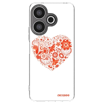 Picasee silikonový průhledný obal pro Xiaomi Redmi 13 4G - Velké srdce