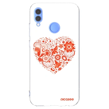 Picasee silikonový průhledný obal pro Huawei P Smart 2019 - Velké srdce