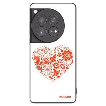 Picasee silikonový černý obal pro OnePlus 12 5G - Velké srdce