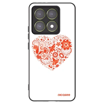 Picasee silikonový černý obal pro Xiaomi 14T - Velké srdce