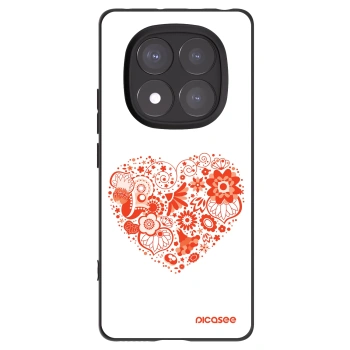 Picasee silikonový černý obal pro Xiaomi Redmi Note 14 Pro 5G - Velké srdce