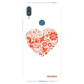 Picasee silikonový průhledný obal pro Huawei Y7 2019 - Velké srdce