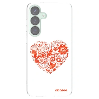 Picasee silikonový průhledný obal pro Samsung Galaxy S25+ 5G - Velké srdce