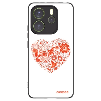 Picasee silikonový černý obal pro Xiaomi Redmi Note 14 4G - Velké srdce