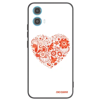 Picasee silikonový černý obal pro Motorola Moto G34 5G - Velké srdce