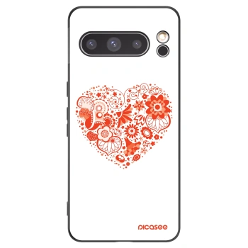 Picasee silikonový černý obal pro Google Pixel 8 Pro - Velké srdce