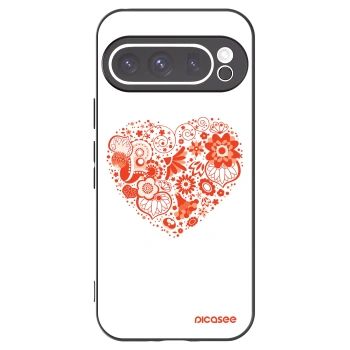 Picasee silikonový černý obal pro Google Pixel 9 Pro - Velké srdce