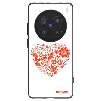 Picasee silikonový černý obal pro Vivo X200 Pro - Velké srdce