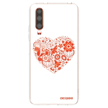 Picasee silikonový průhledný obal pro Huawei P30 - Velké srdce