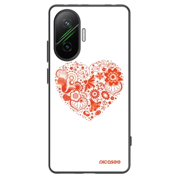 Picasee silikonový černý obal pro Xiaomi Poco F7 Pro 5G - Velké srdce