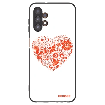 Picasee silikonový černý obal pro Samsung Galaxy A13 5G - Velké srdce
