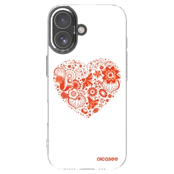 Picasee silikonový průhledný obal pro Apple iPhone 17 - Velké srdce