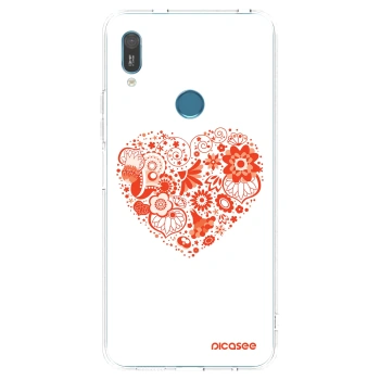 Picasee silikonový průhledný obal pro Huawei Y6 2019 - Velké srdce