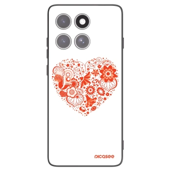 Picasee silikonový černý obal pro Motorola Edge 60 Pro - Velké srdce