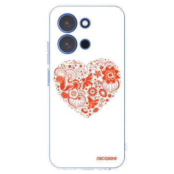 Picasee silikonový průhledný obal pro Xiaomi Redmi 15C 4G - Velké srdce