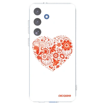 Picasee silikonový průhledný obal pro Samsung Galaxy S25 FE 5G - Velké srdce