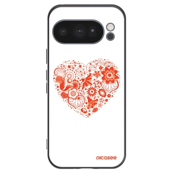 Picasee silikonový černý obal pro Google Pixel 10 Pro - Velké srdce