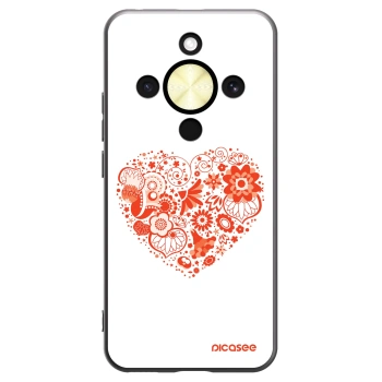 Picasee silikonový černý obal pro Honor Magic8 Lite 5G - Velké srdce
