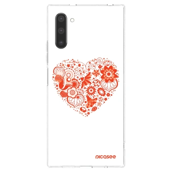 Picasee silikonový průhledný obal pro Samsung Galaxy Note 10 N970F - Velké srdce