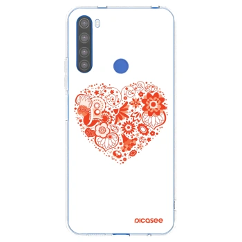 Picasee silikonový průhledný obal pro Xiaomi Redmi Note 8T - Velké srdce
