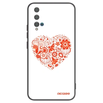 Picasee silikonový černý obal pro Huawei Nova 5T - Velké srdce