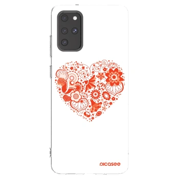 Picasee silikonový průhledný obal pro Samsung Galaxy S20+ G985F - Velké srdce