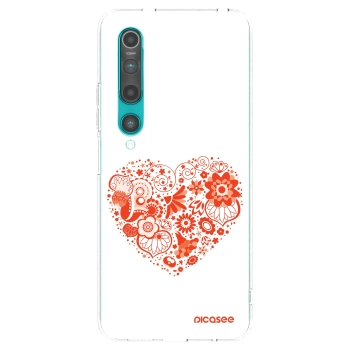 Picasee silikonový průhledný obal pro Xiaomi Mi 10 - Velké srdce